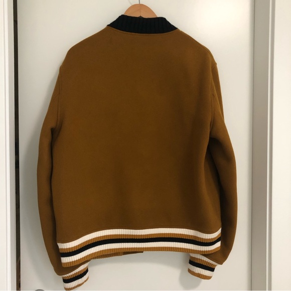 Sandro wool and leather bomber jacket - Picture 3 of 12